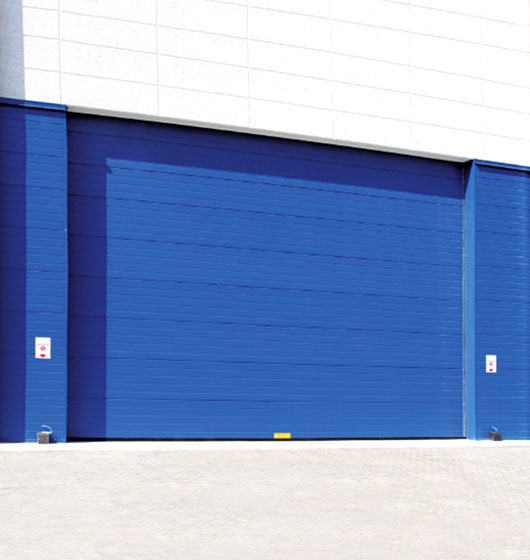 Air tight, hydraulic, motorized sectional doors